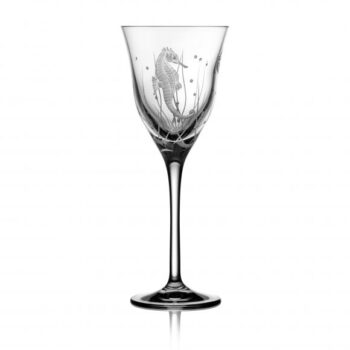 Varga Art Crystal Pacifica Seahorse Wine Glass