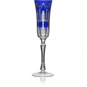 Varga Art Crystal Athens Cobalt Champagne Flute