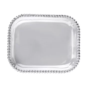 Mariposa String of Pearls Rectangular Platter, 13.25 x 10.75