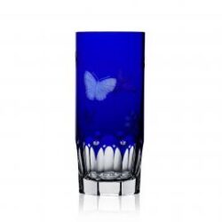 Varga Art Crystal Springtime Cobalt Highball