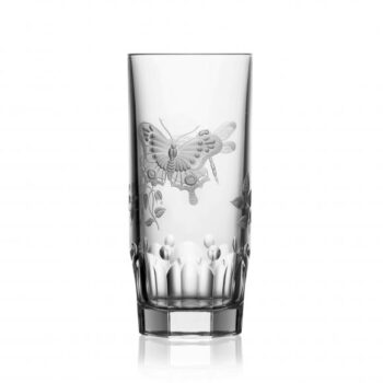 Varga Art Crystal Springtime Clear Highball Glass