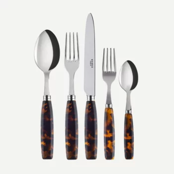 Sabre Djembe Faux Tortoise Flatware