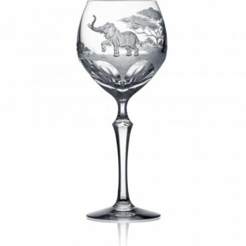 Varga Art Crystal Safari Elephant Water Glass