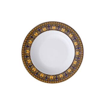 Versace by Rosenthal Medusa Blue Rim Soup