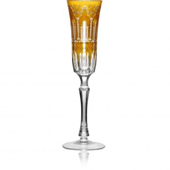 Varga Art Crystal Athens Amber Champagne Flute