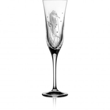 Varga Art Crystal Pacifica Seahorse Champagne Flute