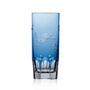 Varga Art Crystal Springtime Sky Blue Highball
