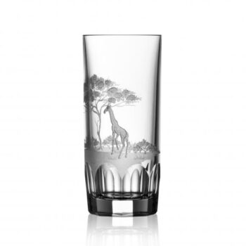 Varga Art Crystal Safari Giraffe Highball Glass