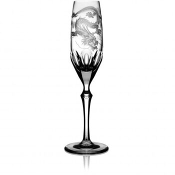Varga Art Crystal Dragon Clear Champagne Flute