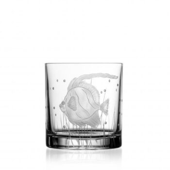 Varga Art Crystal Pacifica Sailfish Double Old Fashioned