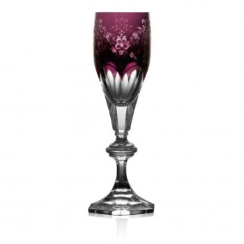 Varga Art Crystal Versailles Amethyst Champagne Flute