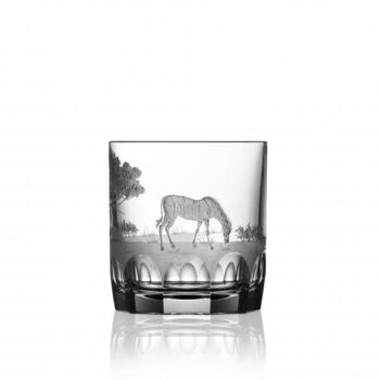 Varga Art Crystal Safari Zebra Double Old Fashioned
