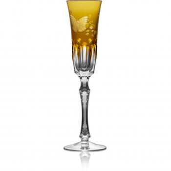 Varga Art Crystal Springtime Amber Champagne Flute