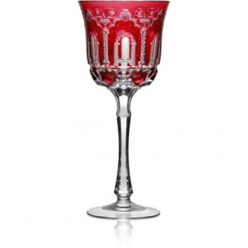 Varga Art Crystal Athens Raspberry Wine Glass