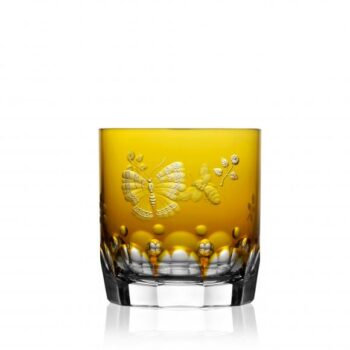 Varga Art Crystal Springtime Amber Double Old Fashioned