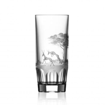 Varga Art Crystal Safari Gazelle Highball Glass