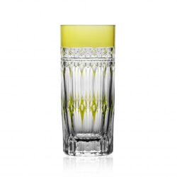 Varga Art Crystal Barcelona Yellow-Green Highball