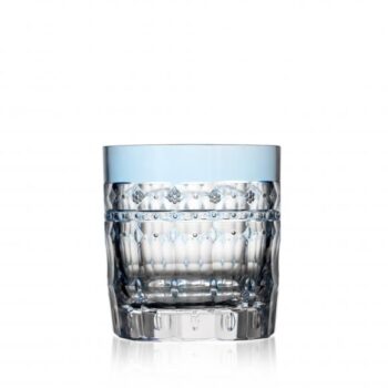 Varga Art Crystal Barcelona Sky Blue Double Old Fashioned