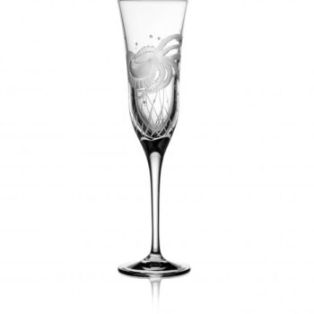 Varga Art Crystal Pacifica Octopus Champagne Flute