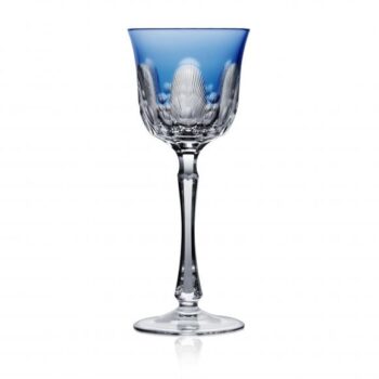 Varga Art Crystal Captiva Sky Blue Wine Glass