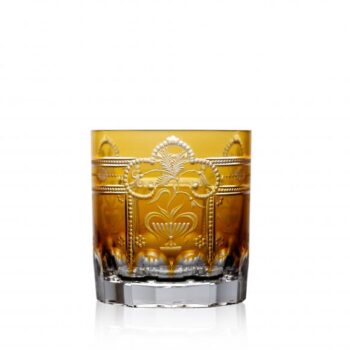 Varga Art Crystal Imperial Amber Double Old Fashioned
