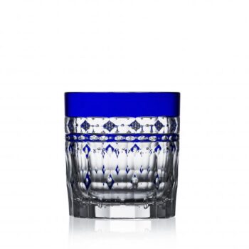 Varga Art Crystal Barcelona Cobalt Double Old Fashioned
