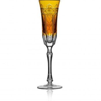 Varga Art Crystal Imperial Amber Champagne Flute