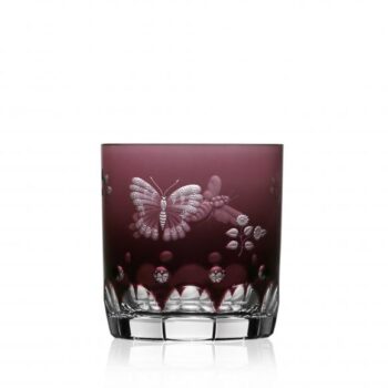 Varga Art Crystal Springtime Amethyst Double Old Fashioned