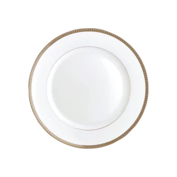 Christofle Malmaison Porcelain Platinum Dessert Plate
