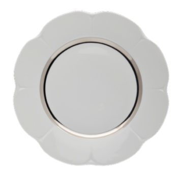 Royal Limoges Fleur't Shiny Platinum Dessert Plate