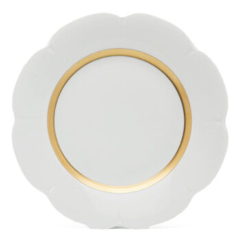Royal Limoges Fleur't Matte Gold Round Cake/Pie Platter