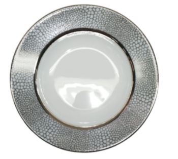 Royal Limoges Makassar Platinum Rim Soup Bowl
