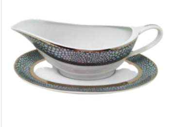 Royal Limoges Makassar Platinum Sauce Boat
