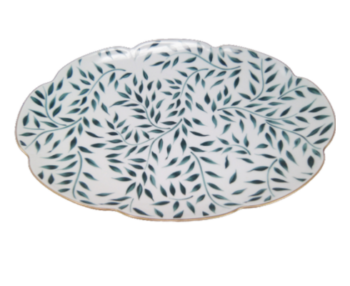 Royal Limoges Olivier Green Medium Oval Platter