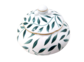 Royal Limoges Olivier Green Sugar Bowl