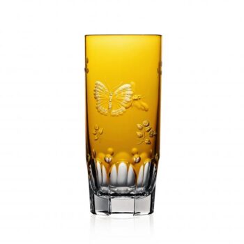 Varga Art Crystal Springtime Amber Highball