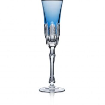 Varga Art Crystal Captiva Sky Blue Champagne Flute