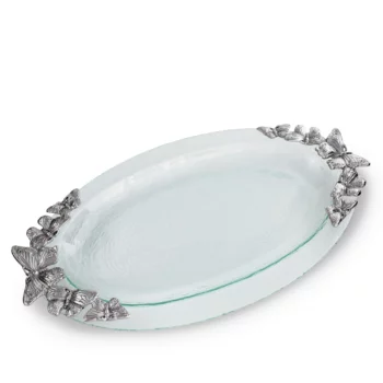 Arthur Court Butterfly Glass Platter