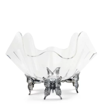 Arthur Court Butterfly Stand with 14" Acrylic Bowl - Image 2