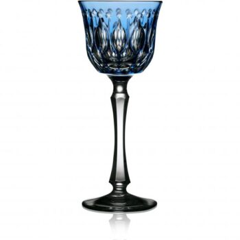 Varga Art Crystal Renaissance Sky Blue Wine Glass