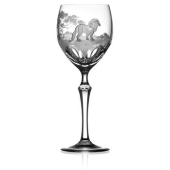 Varga Art Crystal Safari Lion Wine Glass