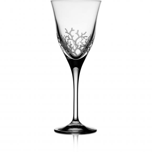 Varga Art Crystal Coral Clear Water Glass
