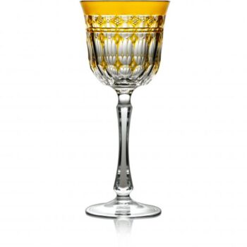Varga Art Crystal Barcelona Amber Water Glass