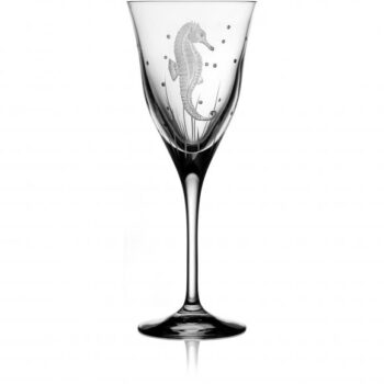 Varga Art Crystal Pacifica Seahorse Water Glass
