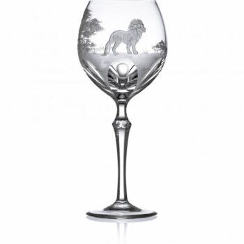 Varga Art Crystal Safari Lion Water Glass