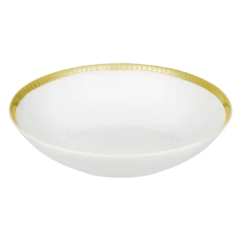 Christofle Malmaison Porcelain Gold Soup/Cereal Bowl