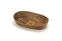 Calaisio Oval Bread Basket with Braided Edge, Small