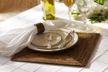 Calaisio Square Placemat with Diamond Pattern, Set of 4 - Image 2