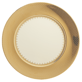 Mottahedeh Lace Service Plate Gold 12" D