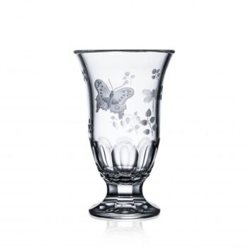 Varga Art Crystal Springtime Clear Footed Vase, 8"